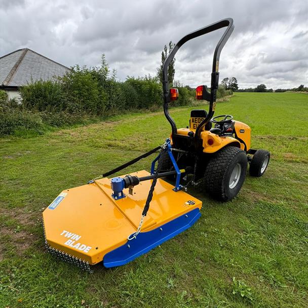 2009 JCB 323HST 23HP 4WD Compact Tractor With Unused 2023 Bomford Turner 1.45 Metre Topper
