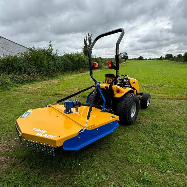 2009 JCB 323HST 23HP 4WD Compact Tractor With Unused 2023 Bomford Turner 1.45 Metre Topper