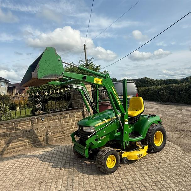 2011 John Deere x740 Compact Tractor With Underslung Deck, Rear Weight Box And Front Loader