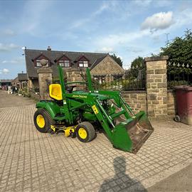 2011 John Deere x740 Compact Tractor With Underslung Deck, Rear Weight Box And Front Loader