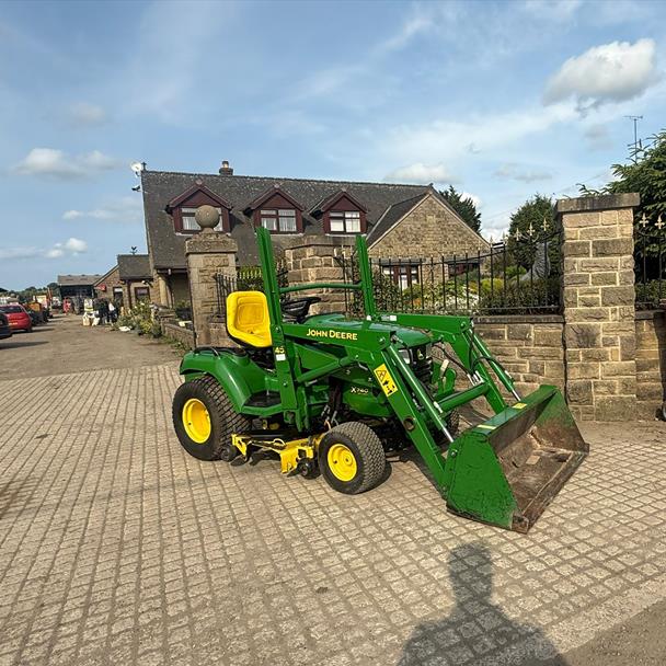 2011 John Deere x740 Compact Tractor With Underslung Deck, Rear Weight Box And Front Loader