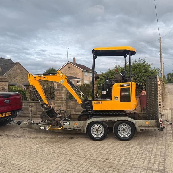 2021 JCB 16C-1 T3 Mini Excavator Bundle With Trailer And Breaker!
