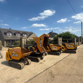 JCB HTD-5 Diesel Tracked Pedestrian High Tip Dumper