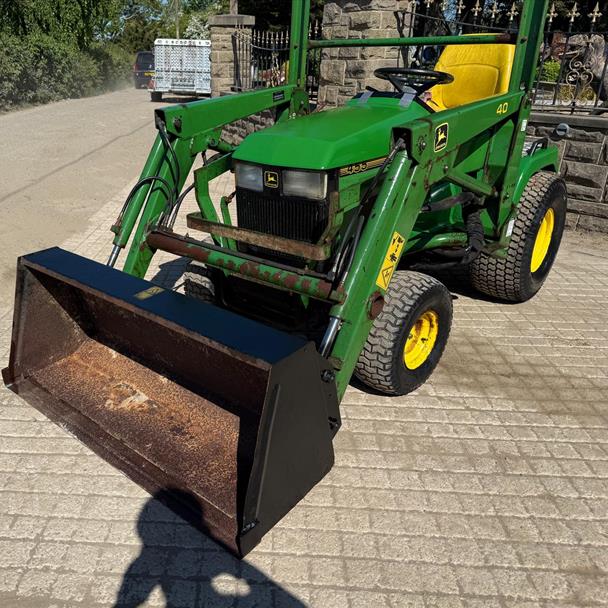 John Deere 455 22HP Compact Tractor With John Deere 45 Front Loader And Bucket