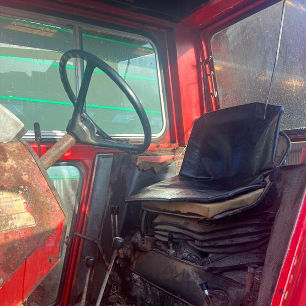 Massey Ferguson 590 Tractor With Front Loader And Bale Spike