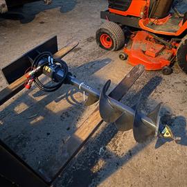New/Unused Mini Skidsteer Posthole Borer & Auger