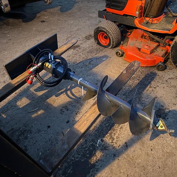New/Unused Mini Skidsteer Posthole Borer & Auger