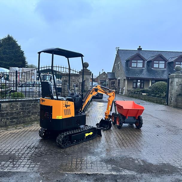 New/Unused 2024 JPC HT12 Mini Excavator With Konstant Mini Dumper Bundle