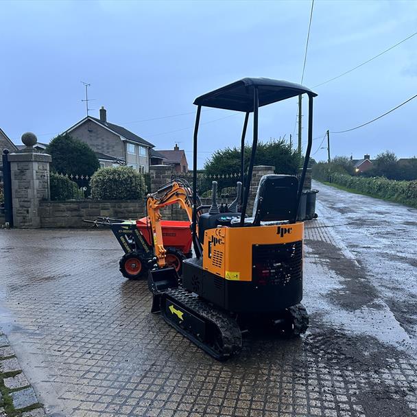New/Unused 2024 JPC HT12 Mini Excavator With Konstant Mini Dumper Bundle