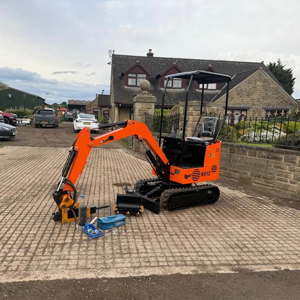 New/Unused 2024 JPC KV12  Mini Excavator With Unused Hydraulic Rock Breaker