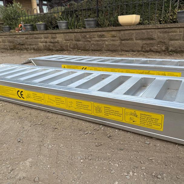 New/Unused Set Of 8FT Aluminium 6 Ton Loading Ramps