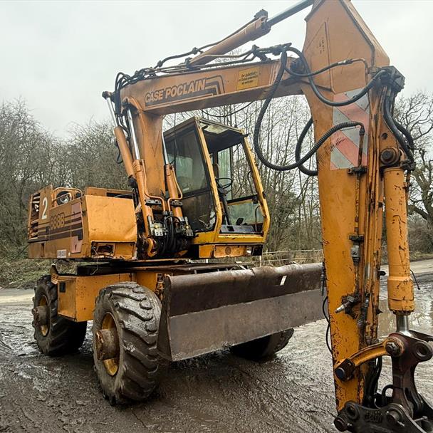 Case Poclain 688B Wheeled Excavator Rubber Duck With Blade