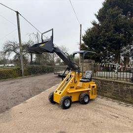New/Unused Captok CK80 Wheeled Skidsteer Loader With Forks And Bucket