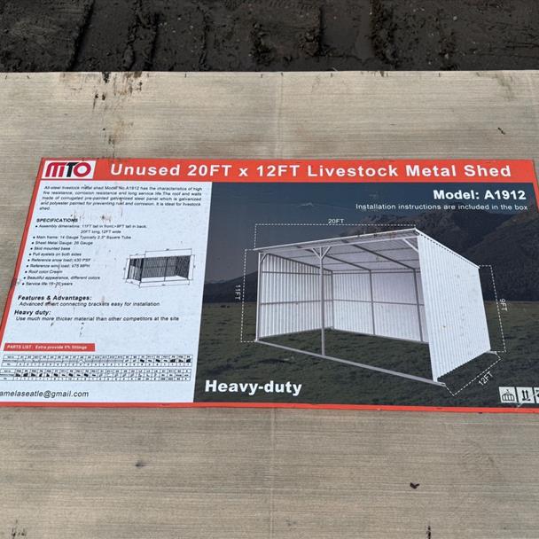 NEW/UNUSED MTO A1912 20FT X 12FT HEAVY DUTY METAL LIVESTOCK ANIMAL SHED - SHEEP/PIG/COW/HORSE ETC. other for sale in Pilsley, Chesterfield — photo 3
