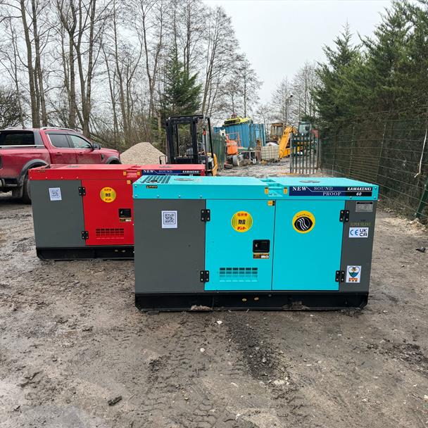 NEW/UNUSED KAWAKENKI 60KVA DIESEL SOUND PROOF GENERATOR compactor for sale in Pilsley, Chesterfield — photo 4