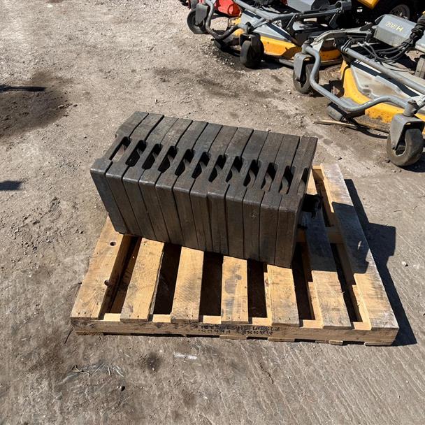 Pallet Of 12 Kubota 47KG Front Tractor Weights