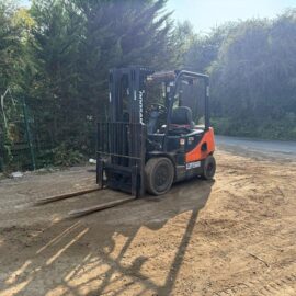 2018 DOOSAN D25S-5 2.5 TON 4.7MTR DIESEL COUNTERBALANCE FORKLIFT – CONTAINER SPEC