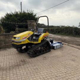 ISEKI PICCORO TPC15 COMAPCT TRACKED CRAWLER TRACTOR WITH 2019 BEACONSFIELD BTOP100 TOPPER MOWER
