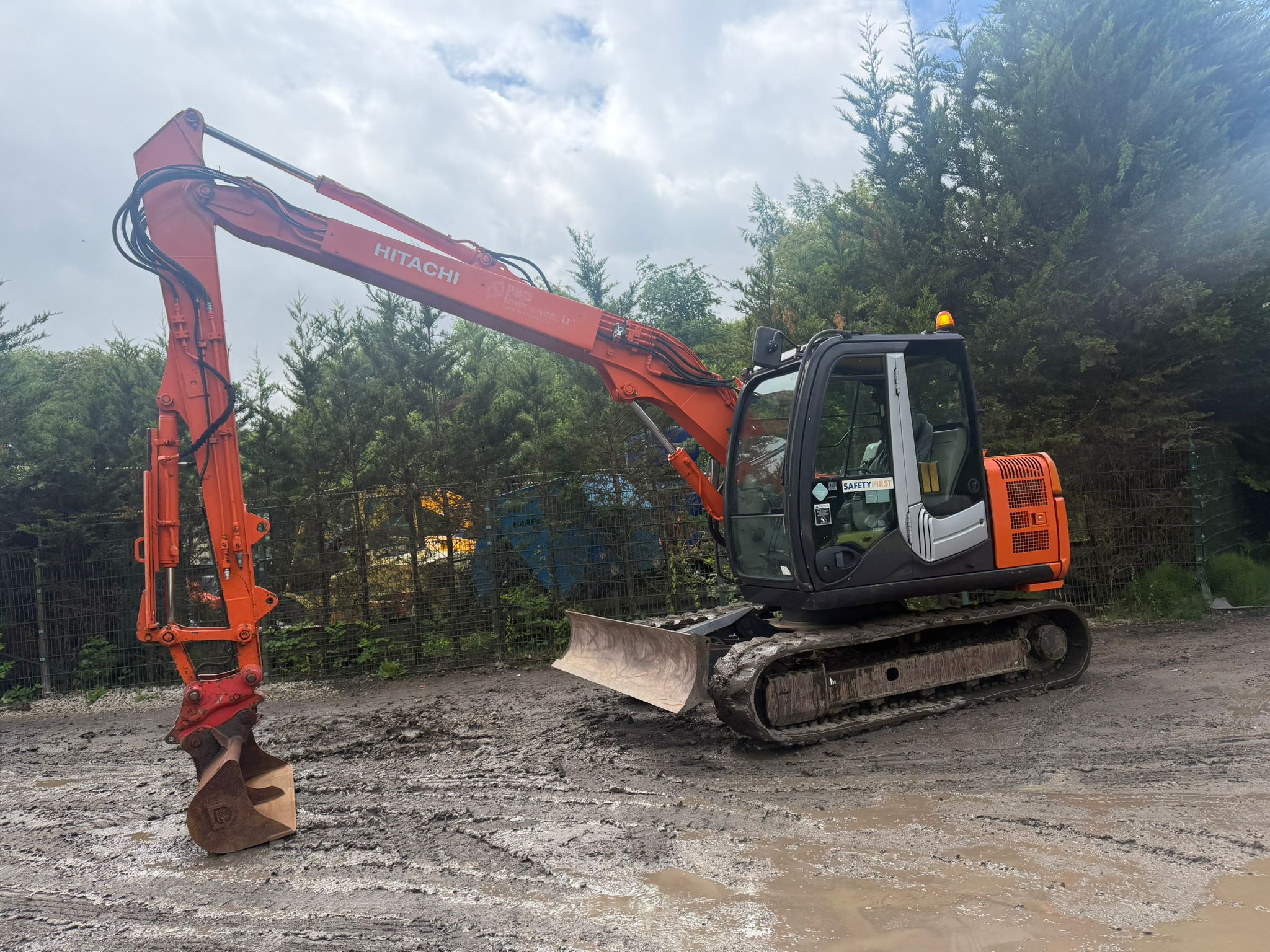 2009 HITACHI ZX70-LC LONG REACH MIDI EXCAVATOR