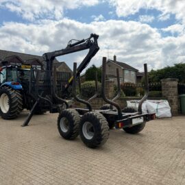 2012 PALMS 101 TWIN AXLE LOGGING TRAILER WITH ROTATING LOG GRAB