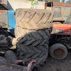 SET OF AUSA 6 TON DUMPER WHEELS & TYRES
